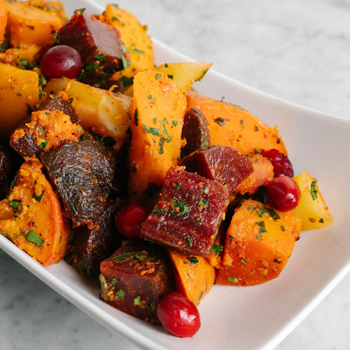 Maple Glazed Roasted Root Vegetables