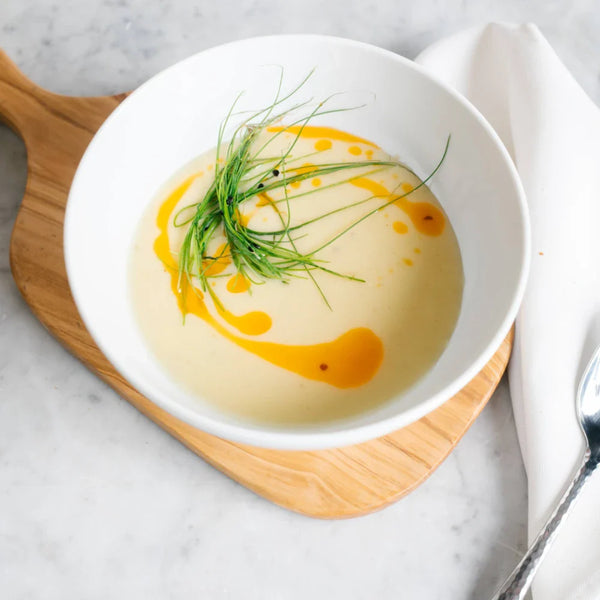 Warm Potato Leek Soup